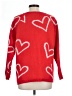 Easel 100% Polyester Hearts Red Pullover Sweater Size L - photo 2