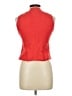 In Moda Red Sleeveless Button-Down Shirt Size 10 - photo 2