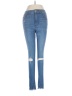Express Hearts Blue Jeans Size 4 - photo 1