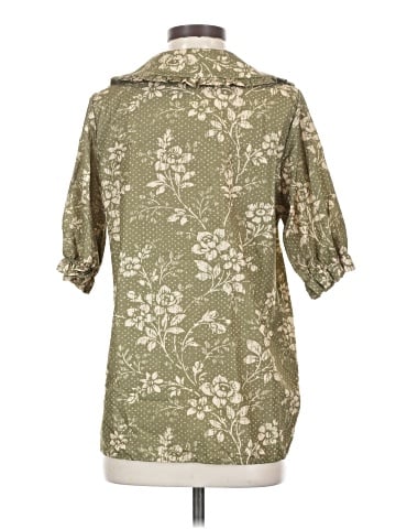 Unbranded 3/4 Sleeve Button-Down Shirt (view 2)