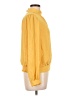 Ann Taylor LOFT 100% Polyester Yellow Long Sleeve Blouse Size L - photo 4