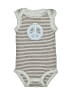 Amy Coe 100% Cotton Gray Short Sleeve Onesie Size 3-6 mo - photo 1