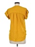 Lily White Yellow Short Sleeve Blouse Size M - photo 2