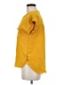 Lily White Yellow Short Sleeve Blouse Size M - photo 5