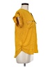 Lily White Yellow Short Sleeve Blouse Size M - photo 4