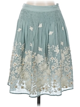 Blue Tassel Silk Skirt