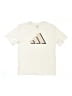 Adidas 100% Recycled Polyester Ivory Active T-Shirt Size 7 - photo 1