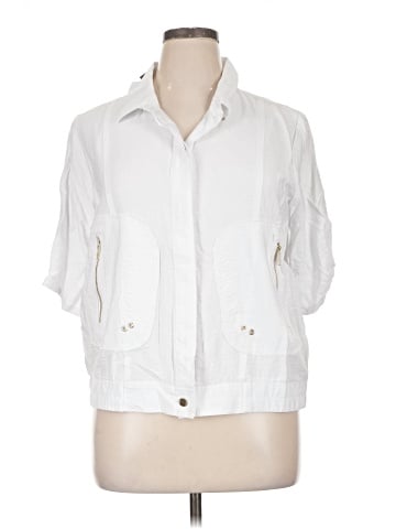 DKNY 3/4 Sleeve Button-Down Shirt (view 1)
