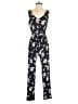 Just Be... Floral Black Jumpsuit Size M - photo 1