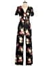 Windsor Floral Black Jumpsuit Size L - photo 1