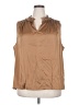 Catherine Malandrino 100% Polyester Tan Sleeveless Blouse Size 2X - photo 1