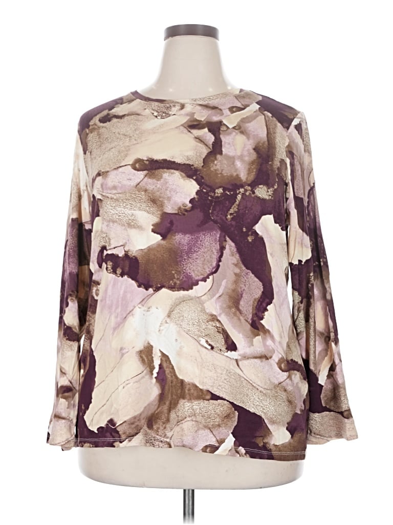 Chico's Long Sleeve T-shirt In Purple