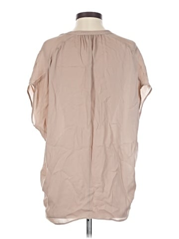 Vince. Short Sleeve Silk Top (view 2)