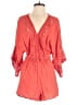 Amuse Society 100% Viscose Hearts Orange Romper Size S - photo 1