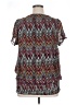 Lavish Brown Short Sleeve Blouse Size 1X - photo 2