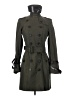 Burberry Green Tan Trenchcoat Size 4 - photo 1