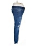 Indigo Blue Solid Blue Jeans Size 12 Maternity - photo 4