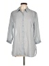 Attention 100% Polyester Polka Dots Gray 3/4 Sleeve Blouse Size L - photo 1
