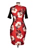 Assorted Brands Graphic Red Cocktail Dress Size L - photo 2