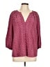 Joie 100% Silk Red 3/4 Sleeve Silk Top Size L - photo 1