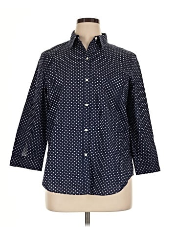 Lauren by Ralph Lauren 3/4 Sleeve Button-Down Shirt (view 1)