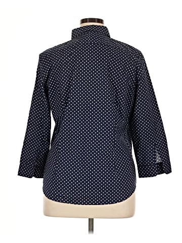 Lauren by Ralph Lauren 3/4 Sleeve Button-Down Shirt (view 2)