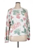 Caslon Floral White Teal Sweatshirt Size XL - photo 1