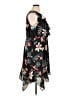 Roz & Ali 100% Polyester Tropical Black Casual Dress Size 16 - photo 4