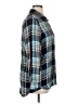 Cino 100% Viscose Plaid Blue Long Sleeve Button-Down Shirt Size XL - photo 4