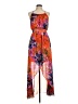 Bisou Bisou 100% Polyester Tropical Orange Casual Dress Size 8 - photo 1