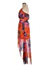 Bisou Bisou 100% Polyester Tropical Orange Casual Dress Size 8 - photo 5