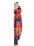 Bisou Bisou 100% Polyester Tropical Orange Casual Dress Size 8 - photo 4