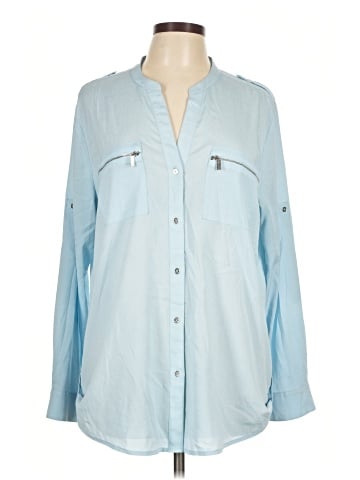 Calvin Klein 3/4 Sleeve Button-Down Shirt (view 1)