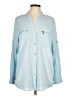 Calvin Klein Blue 3/4 Sleeve Button-Down Shirt Size L (estimated) - photo 1