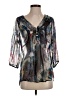 Casual Studio 100% Polyester Gray 3/4 Sleeve Blouse Size S - photo 1