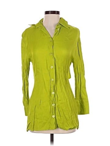 Zara 3/4 Sleeve Button-Down Shirt (view 1)
