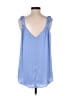 Smythe 100% Polyester Blue Sleeveless Blouse Size S - photo 2