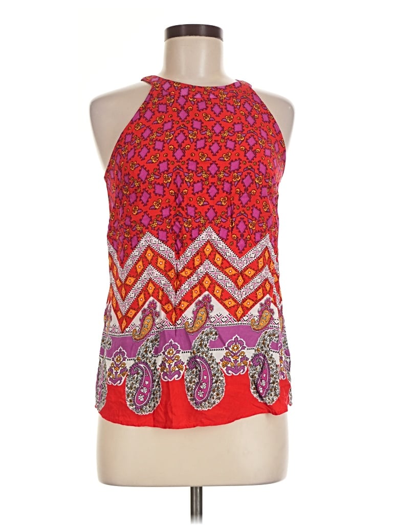 Pre-owned Kenar Sleeveless Blouse In Red