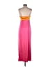 Alice + Olivia 100% Polyester Color Block Orange Pink Cocktail Dress Size 4 - photo 2