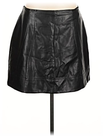 By Anthropologie Faux Leather Skirt (view 1)