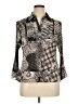 Notations 100% Polyester Paisley Gray 3/4 Sleeve Blouse Size XL - photo 1