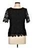 Adiva Black Short Sleeve Top Size L - photo 1