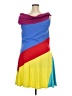 Assorted Brands Color Block Blue Cocktail Dress Size 2X - photo 2