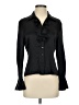 St. John Black Long Sleeve Silk Top Size 2 - photo 1