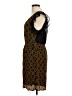 Maple 100% Silk Paisley Brown Cocktail Dress Size M - photo 5