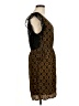 Maple 100% Silk Paisley Brown Cocktail Dress Size M - photo 4