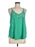 Lush 100% Polyester Green Sleeveless Blouse Size M - photo 1