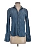 Cloth & Stone Blue Long Sleeve Button-Down Shirt Size XS - photo 1
