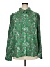 Saint + Sofia Paisley Green Long Sleeve Blouse Size 16 - photo 1