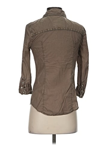 Guess Jeans 3/4 Sleeve Button-Down Shirt (view 2)
